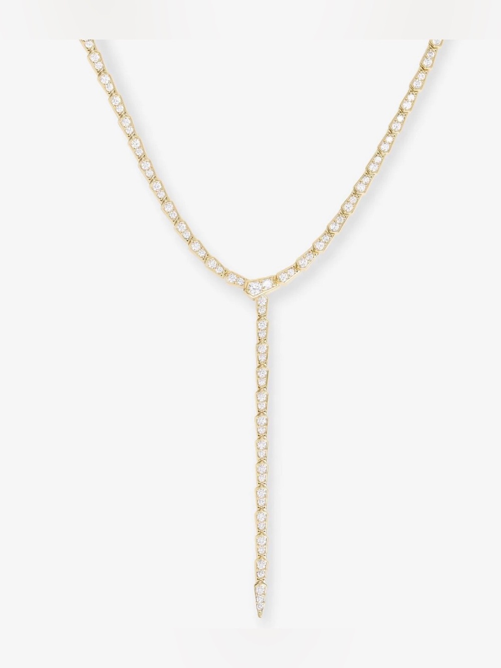 Melinda Maria Gold “Pavé Serpent Lariat Necklace”